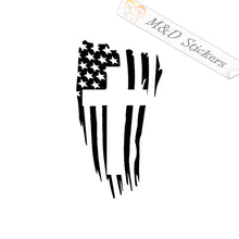 US Flag cross (4.5" - 30") Vinyl Decal in Different colors & size for Cars/Bikes/Windows