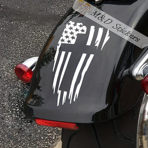 US Flag cross (4.5" - 30") Vinyl Decal in Different colors & size for Cars/Bikes/Windows