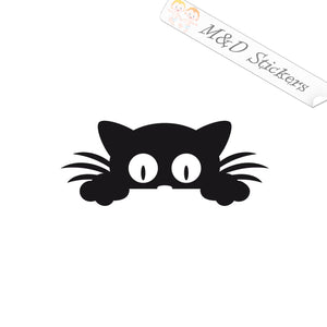 Peaking cat (4.5" - 30") Vinyl Decal in Different colors & size for Cars/Bikes/Windows