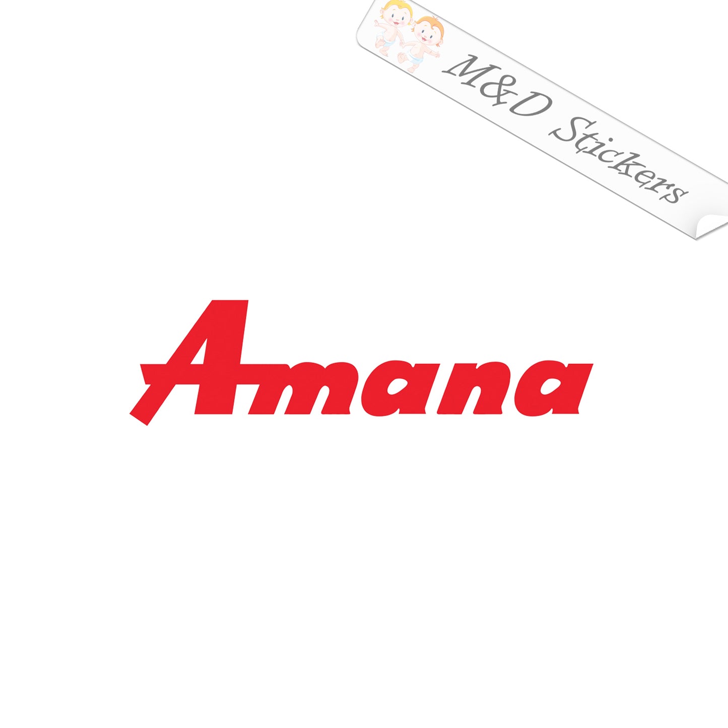 Amana Logo (4.5" - 30") Vinyl Decal in Different colors & size for Cars/Bikes/Windows
