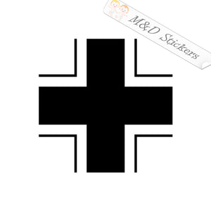 German Army WW2 Iron Cross (4.5" - 29") Vinyl Decal in Different colors & size for Cars/Bikes/Windows