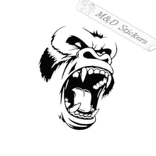 Gorilla Head Ape Monkey (4.5" - 30") Vinyl Decal in Different colors & size for Cars/Bikes/Windows