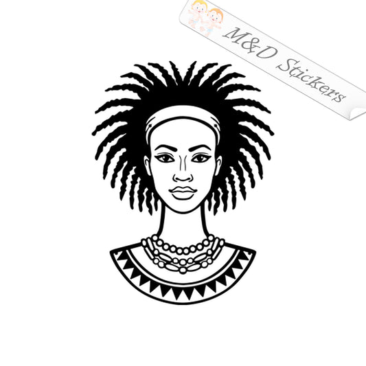 African Woman (4.5" - 30") Vinyl Decal in Different colors & size for Cars/Bikes/Windows