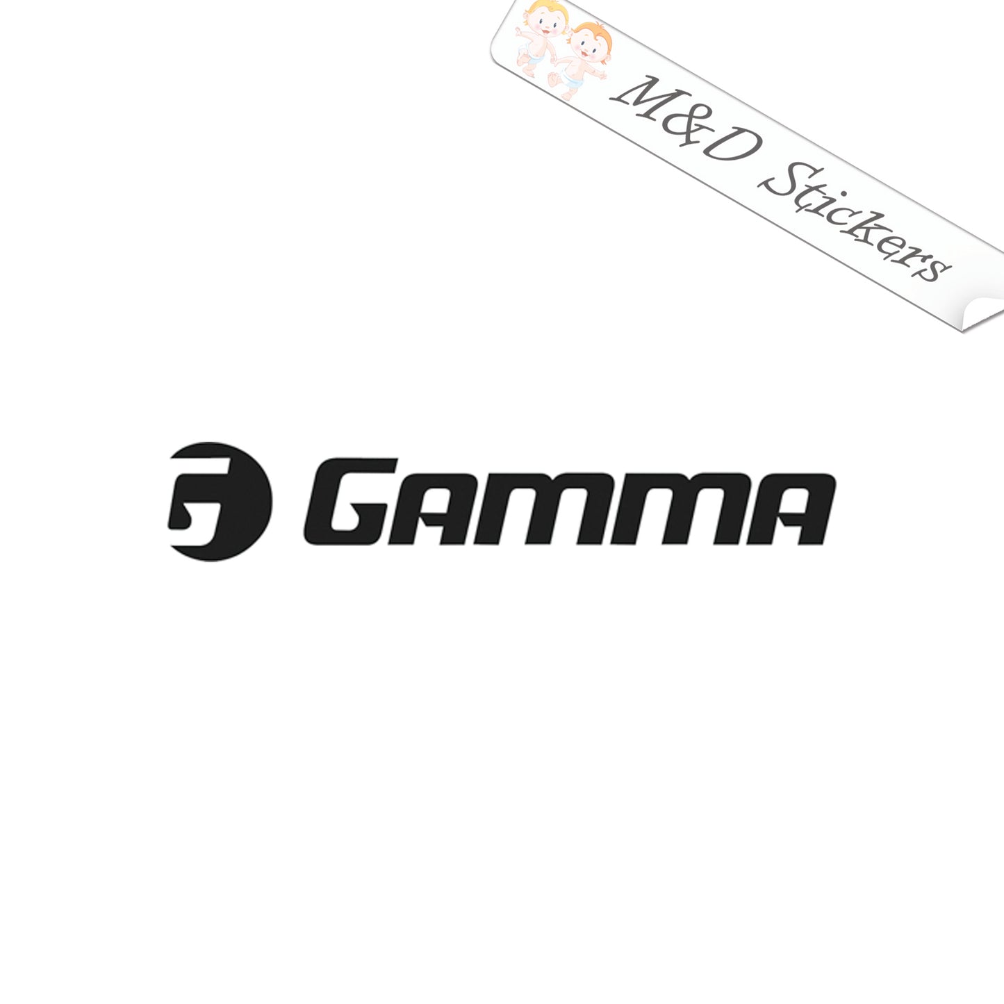 Gamma tennis emblem Logo (4.5" - 30") Vinyl Decal in Different colors & size for Cars/Bikes/Windows