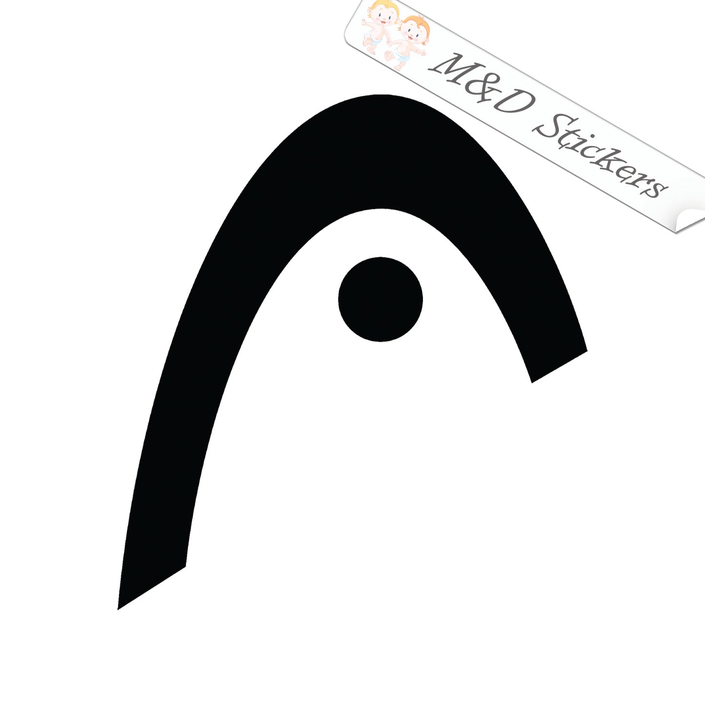 Head tennis emblem Logo (4.5" - 30") Vinyl Decal in Different colors & size for Cars/Bikes/Windows (Copy)