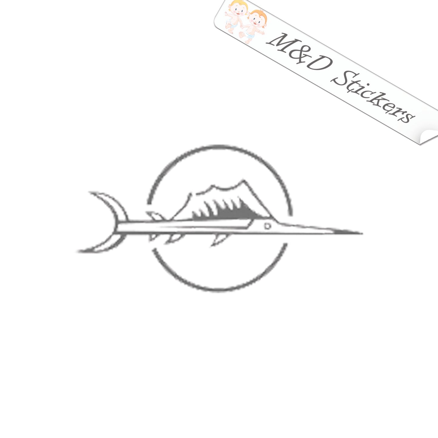 Swordfish tools Logo (4.5" - 30") Vinyl Decal in Different colors & size for Cars/Bikes/Windows