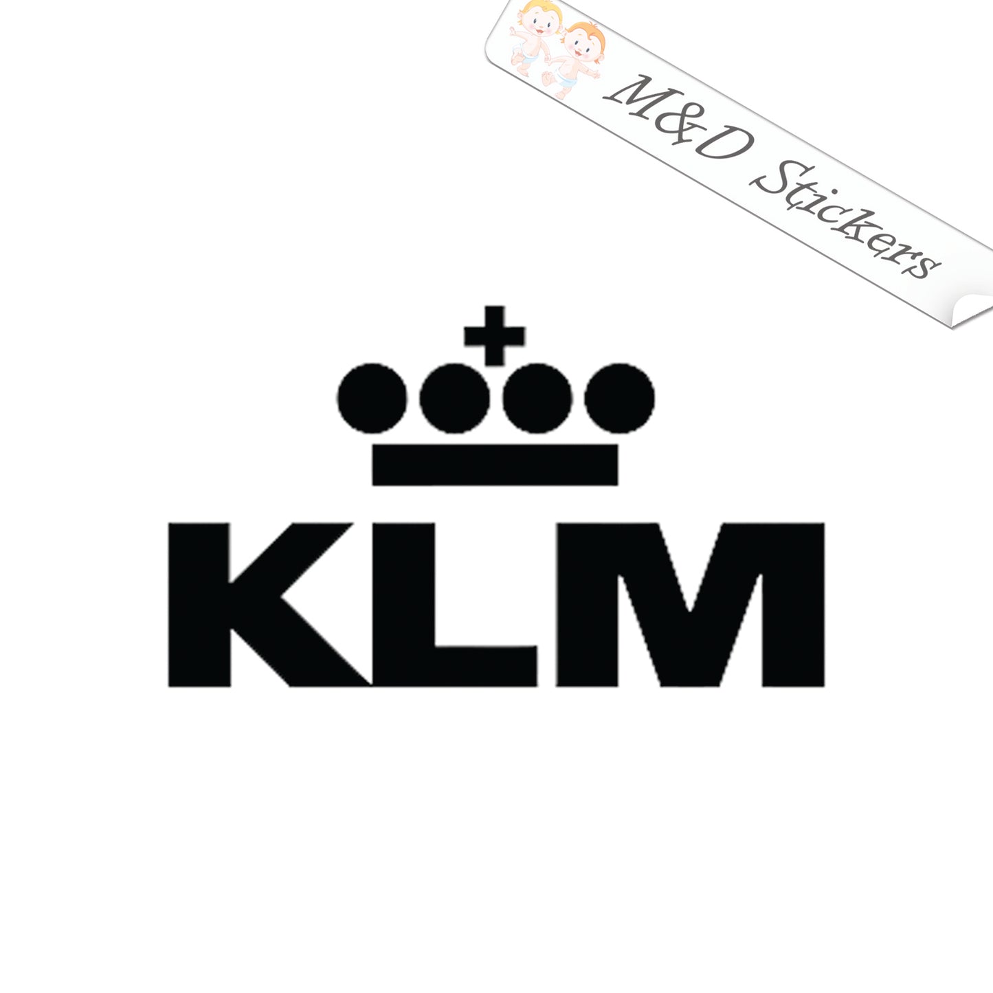 KLM airlines Logo (4.5" - 30") Vinyl Decal in Different colors & size for Cars/Bikes/Windows