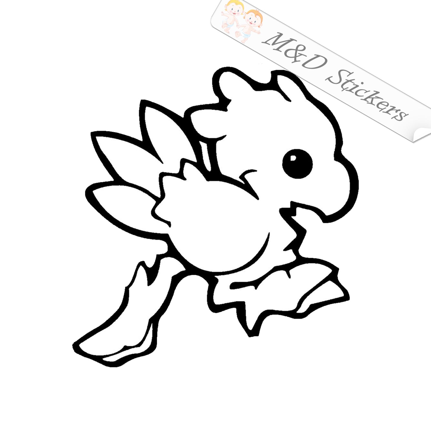 Final Fantasy Chibi Chocobo (4.5" - 30") Vinyl Decal in Different colors & size for Cars/Bikes/Windows
