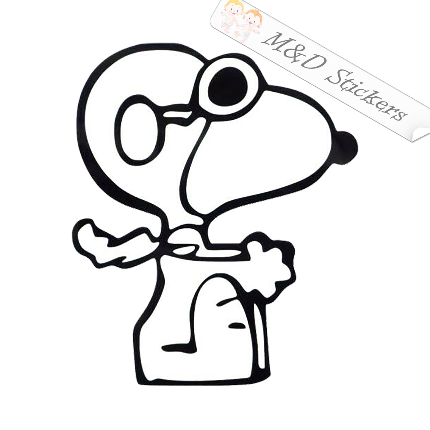 Snoopy (4.5" - 30") Vinyl Decal in Different colors & size for Cars/Bikes/Windows