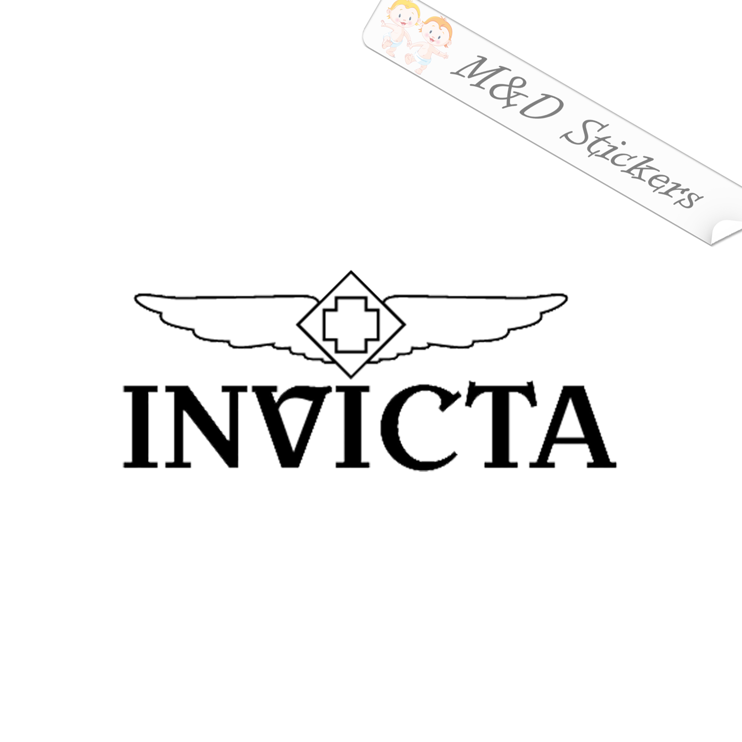 Invicta Logo (4.5" - 30") Vinyl Decal in Different colors & size for Cars/Bikes/Windows