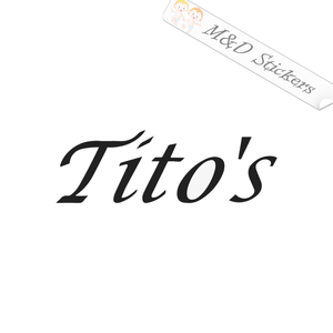 Tito's Vodka Logo (4.5" - 30") Vinyl Decal in Different colors & size for Cars/Bikes/Windows