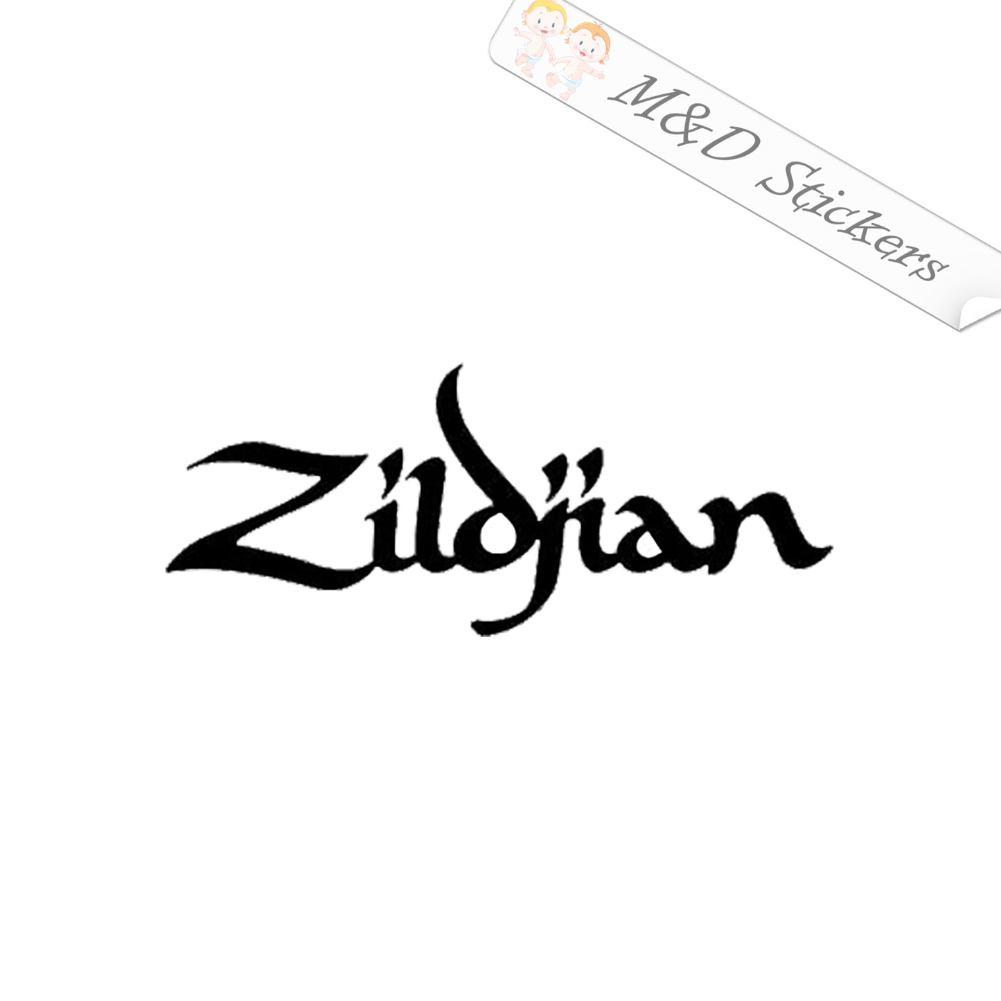 Zildjian Musical instrument manufacturing Logo (4.5" - 30") Vinyl Decal in Different colors & size for Cars/Bikes/Windows