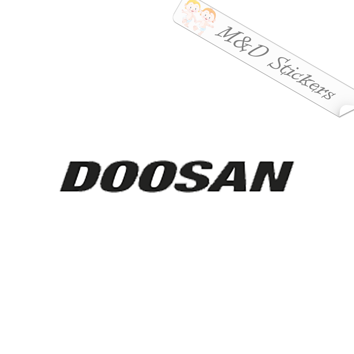 Doosan Construction Logo (4.5" - 30") Vinyl Decal in Different colors & size for Cars/Bikes/Windows