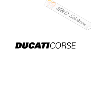 Ducati Corse motorcycle Logo (4.5" - 30") Vinyl Decal in Different colors & size for Cars/Bikes/Windows
