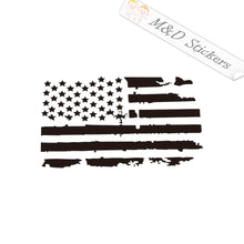 Distressed US flag (4.5" - 30") Vinyl Decal in Different colors & size for Cars/Bikes/Windows