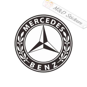 Mercedes Benz Logo (4.5 - 30) Vinyl Decal in Different colors