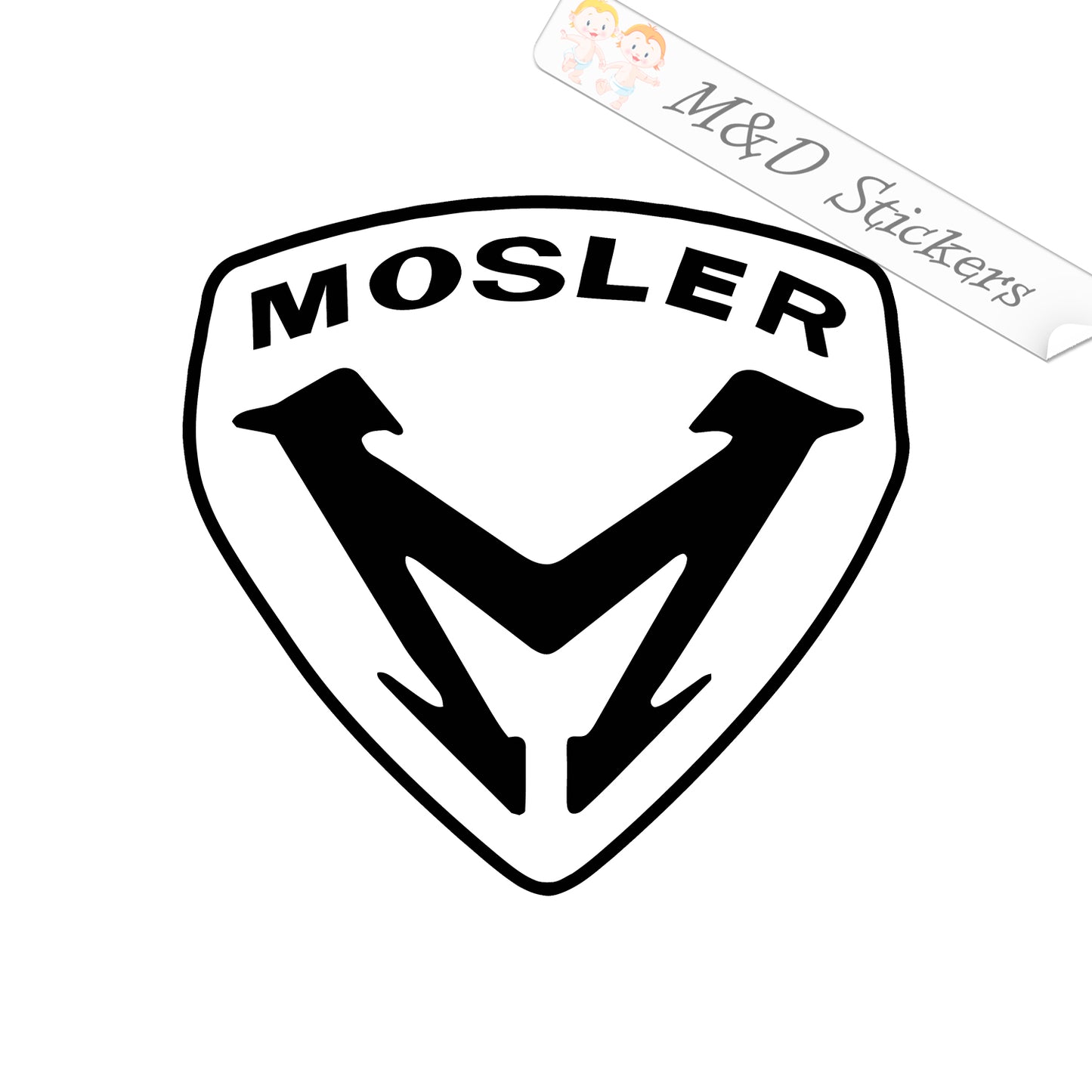 Mosler cars Logo (4.5" - 30") Vinyl Decal in Different colors & size for Cars/Bikes/Windows