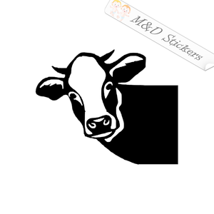 Cow head (4.5" - 30") Vinyl Decal in Different colors & size for Cars/Bikes/Windows