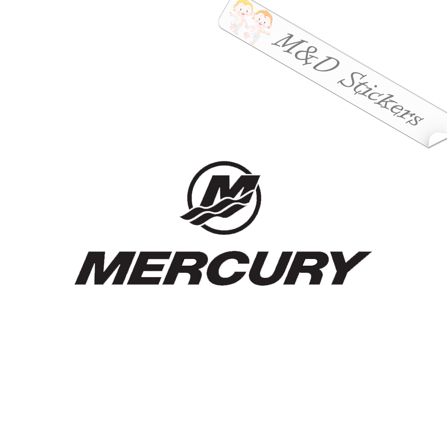 Mercury boats logo (4.5" - 30") Vinyl Decal in Different colors & size for Cars/Bikes/Windows