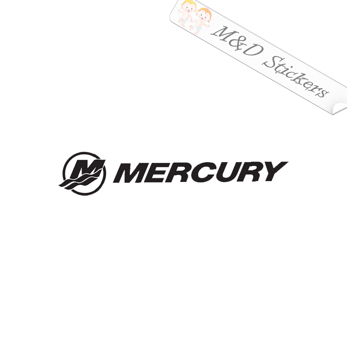 Mercury boats logo (4.5" - 30") Vinyl Decal in Different colors & size for Cars/Bikes/Windows