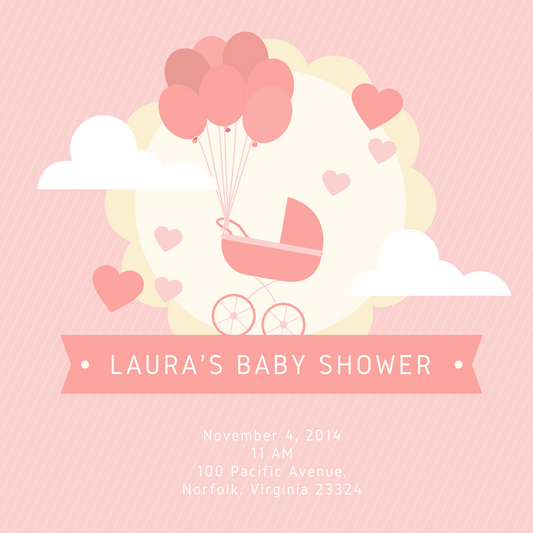 Girls Baby shower invitations Personalized for any event with your details