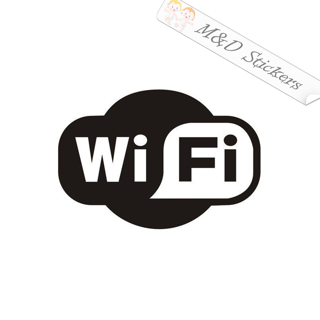 2x Wi-Fi sign Vinyl Decal Sticker Different colors & size for Cars/Bikes/Windows
