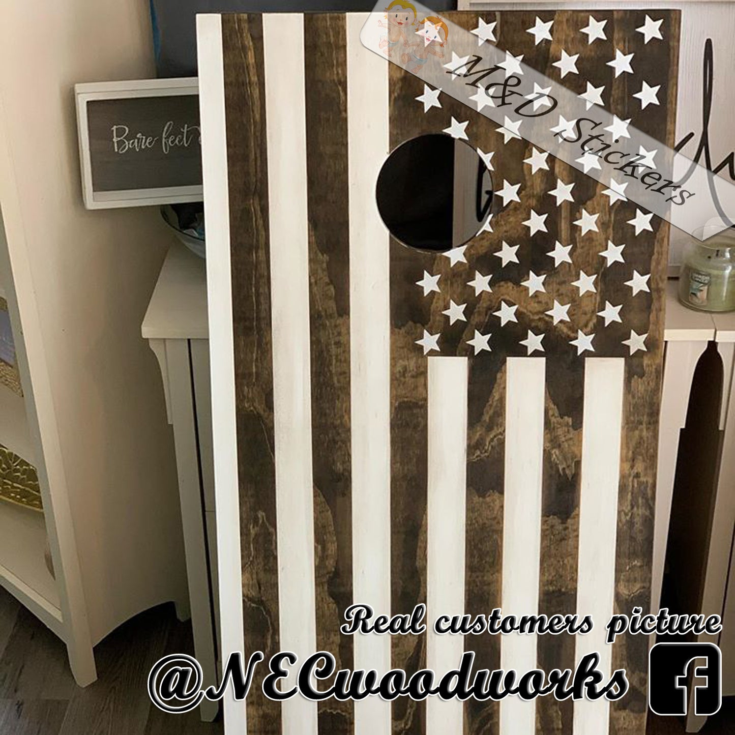 US flag stars (4.5" - 30") Vinyl Decal in Different colors & size for Cars/Bikes/Windows