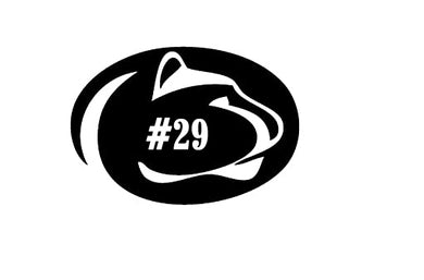 Custom Penn State University Nittany Lions with number (4.5
