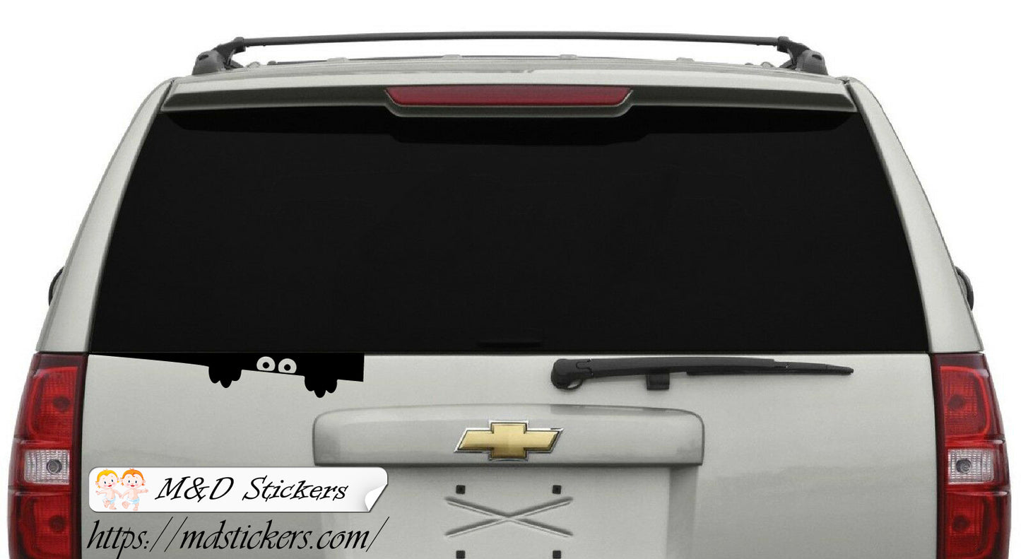 Auto Car Truck SUV Vinyl Decal Peekmonster Laptop Window 15"x2.5"
