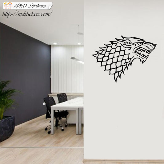 Wall Stickers Vinyl Decal Winterfell Stark Wolf