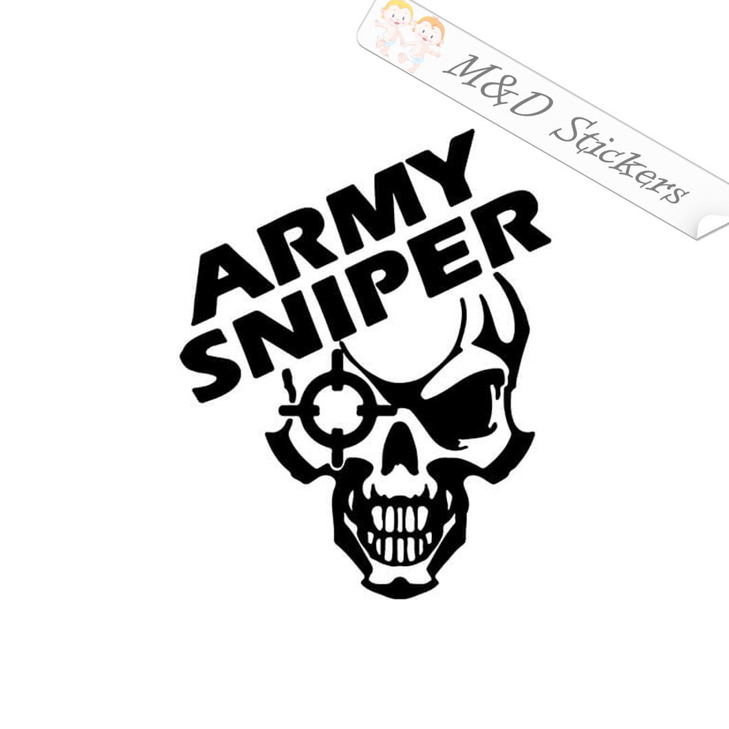 2x Army Sniper Vinyl Decal Sticker Different colors & size for Cars/Bikes/Windows