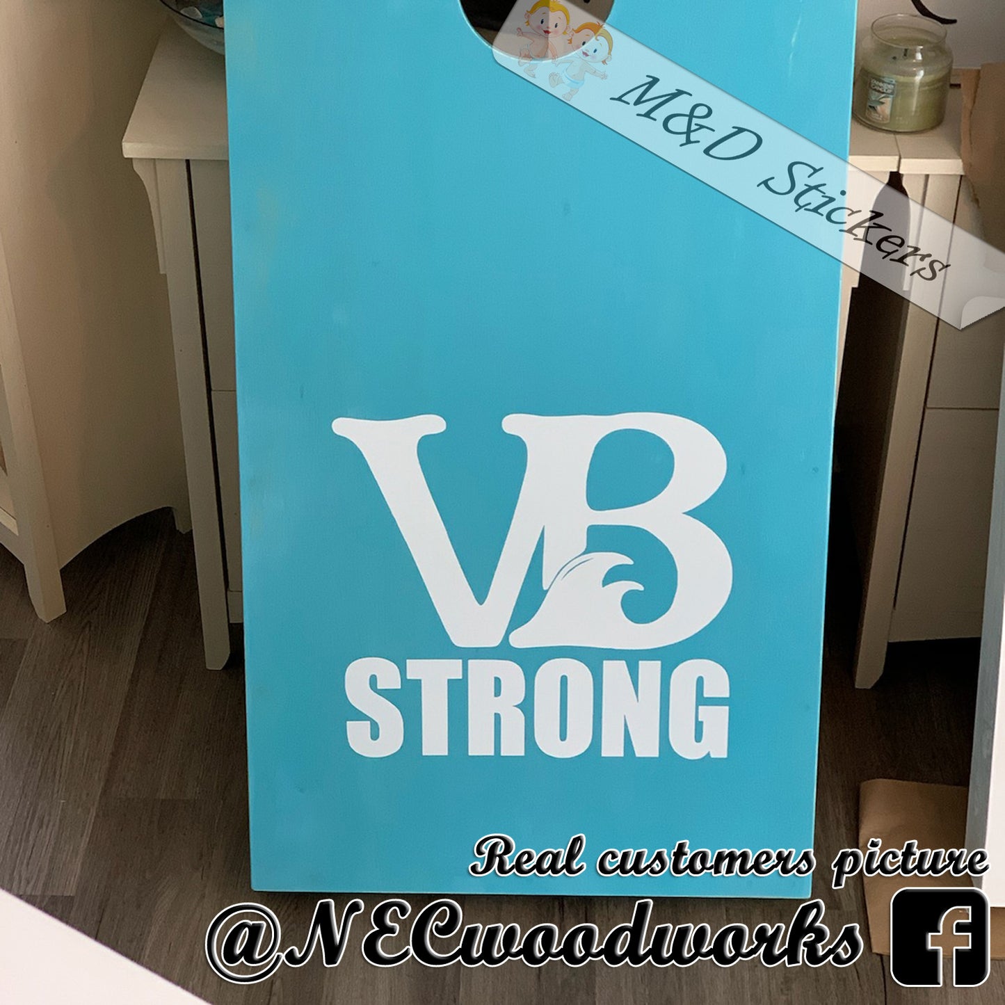 Virginia Beach VBStrong (4.5" - 30") Vinyl Decal in Different colors & size for Cars/Bikes/Windows