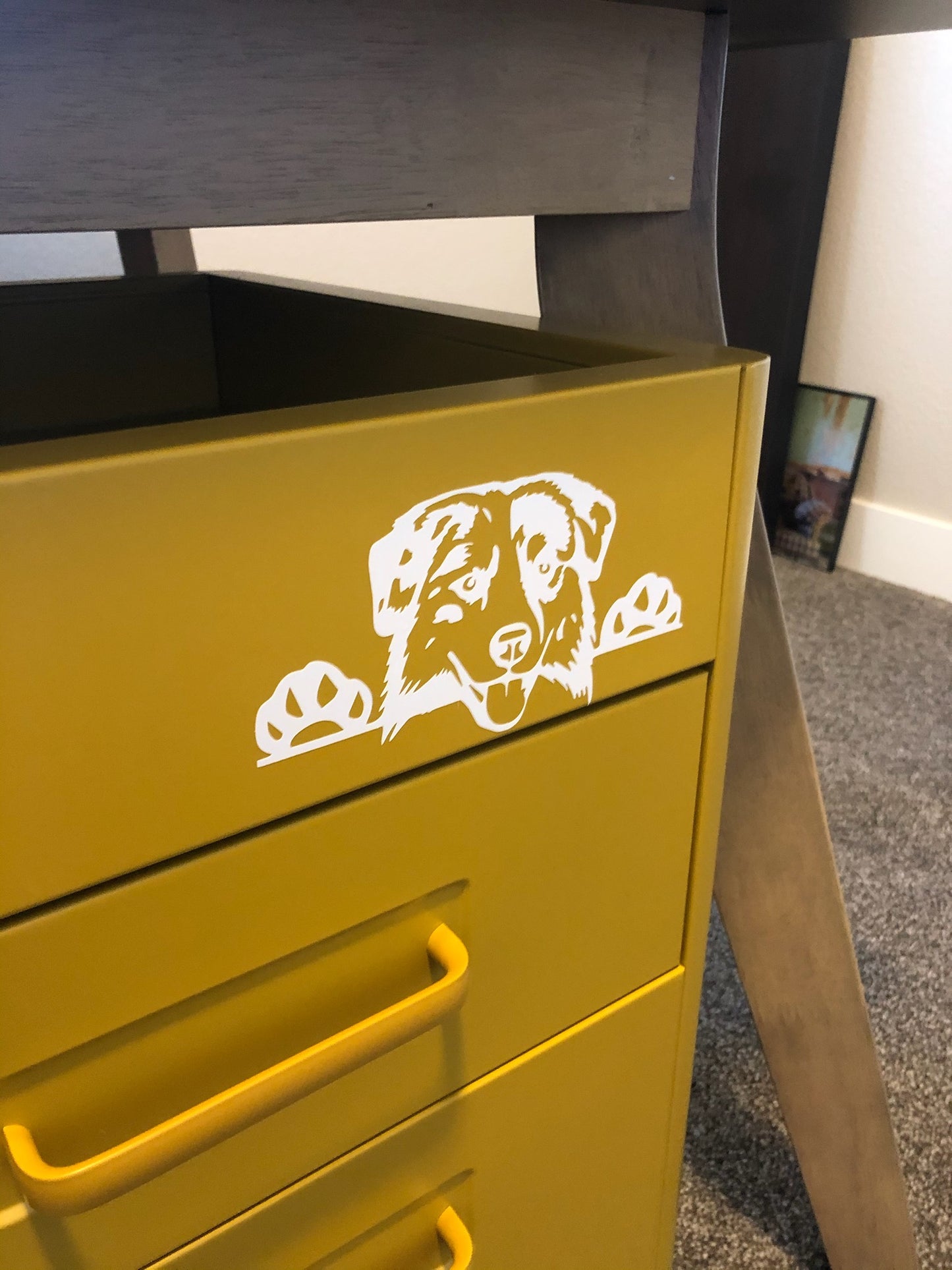 2x Peaking Australian Shepherd Dog Vinyl Decal Sticker Different colors & size for Cars/Bikes/Windows