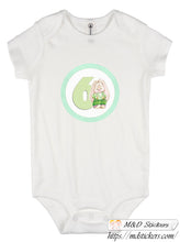 Bunny with numbers themed monthly bodysuit baby stickers