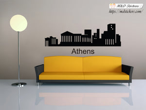 Biggest cities in the world series Wall Stickers Vinyl Decal Athens Greece Europe