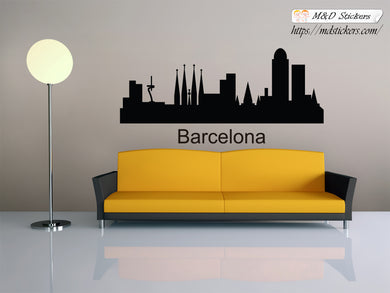 Biggest cities in the world series Wall Stickers Vinyl Decal Barcelona Spain Europe