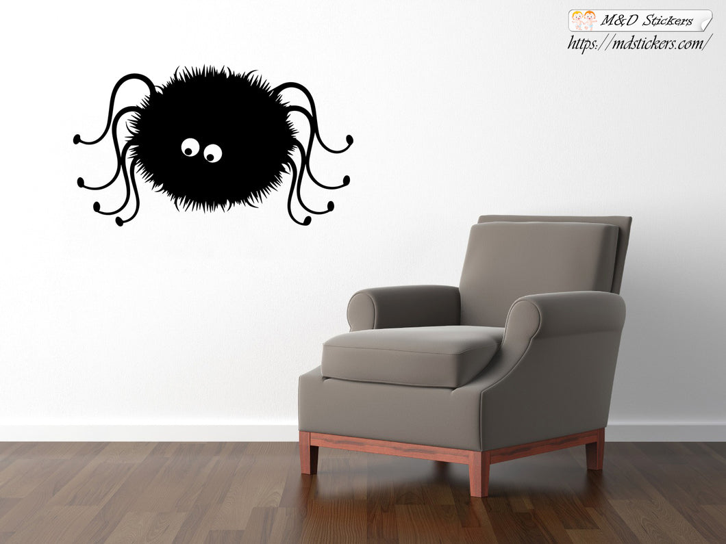 Wall Stickers Vinyl Decal Furry Spider