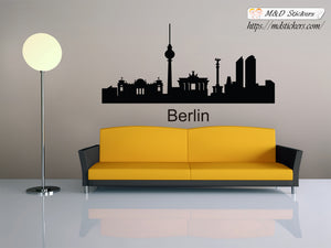 Biggest cities in the world series Wall Stickers Vinyl Decal Berlin Germany Europe