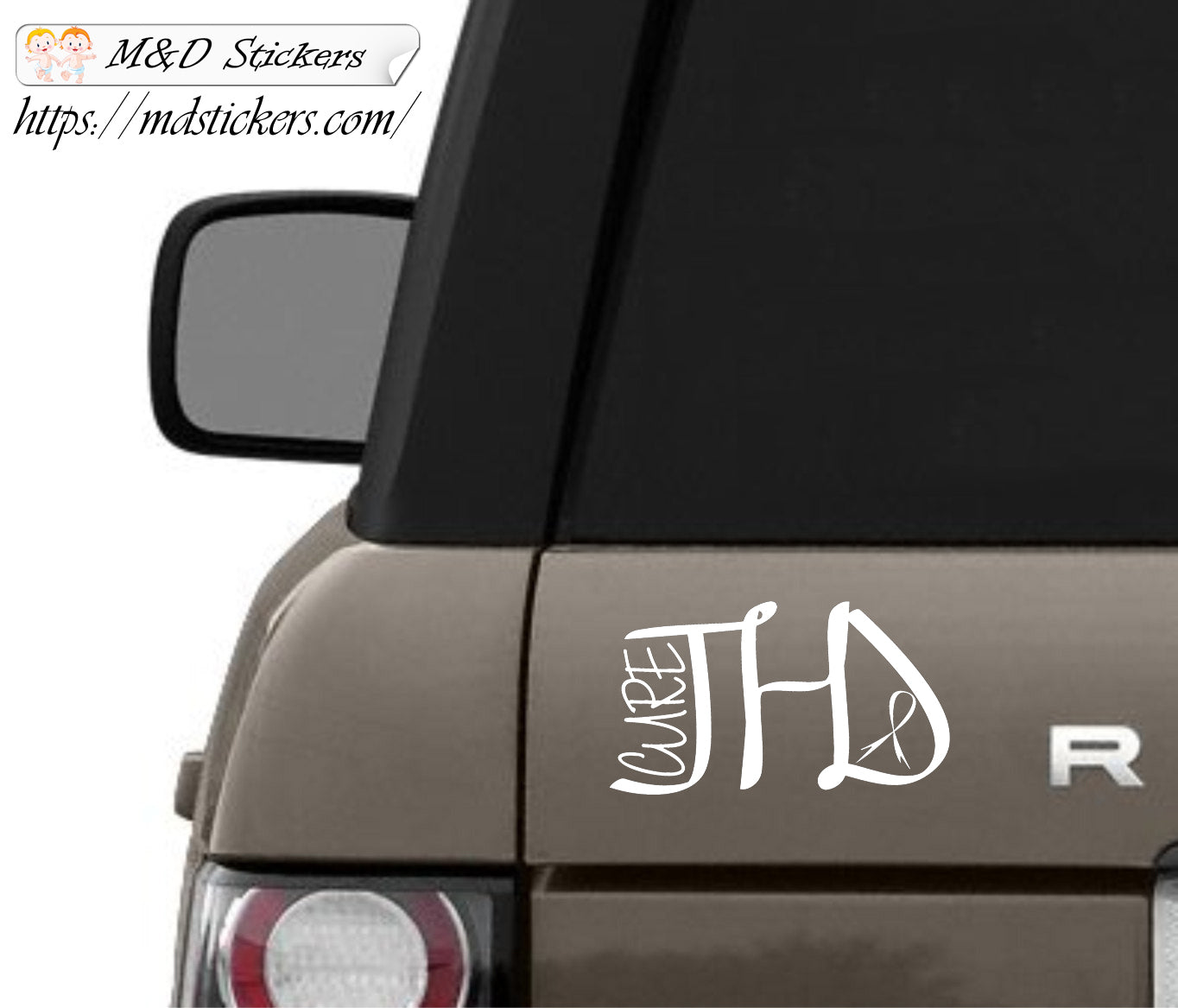 Cure JHD Huntington’s disease (4.5" - 30") Vinyl Decal in Different colors & size for Cars/Bikes/Windows
