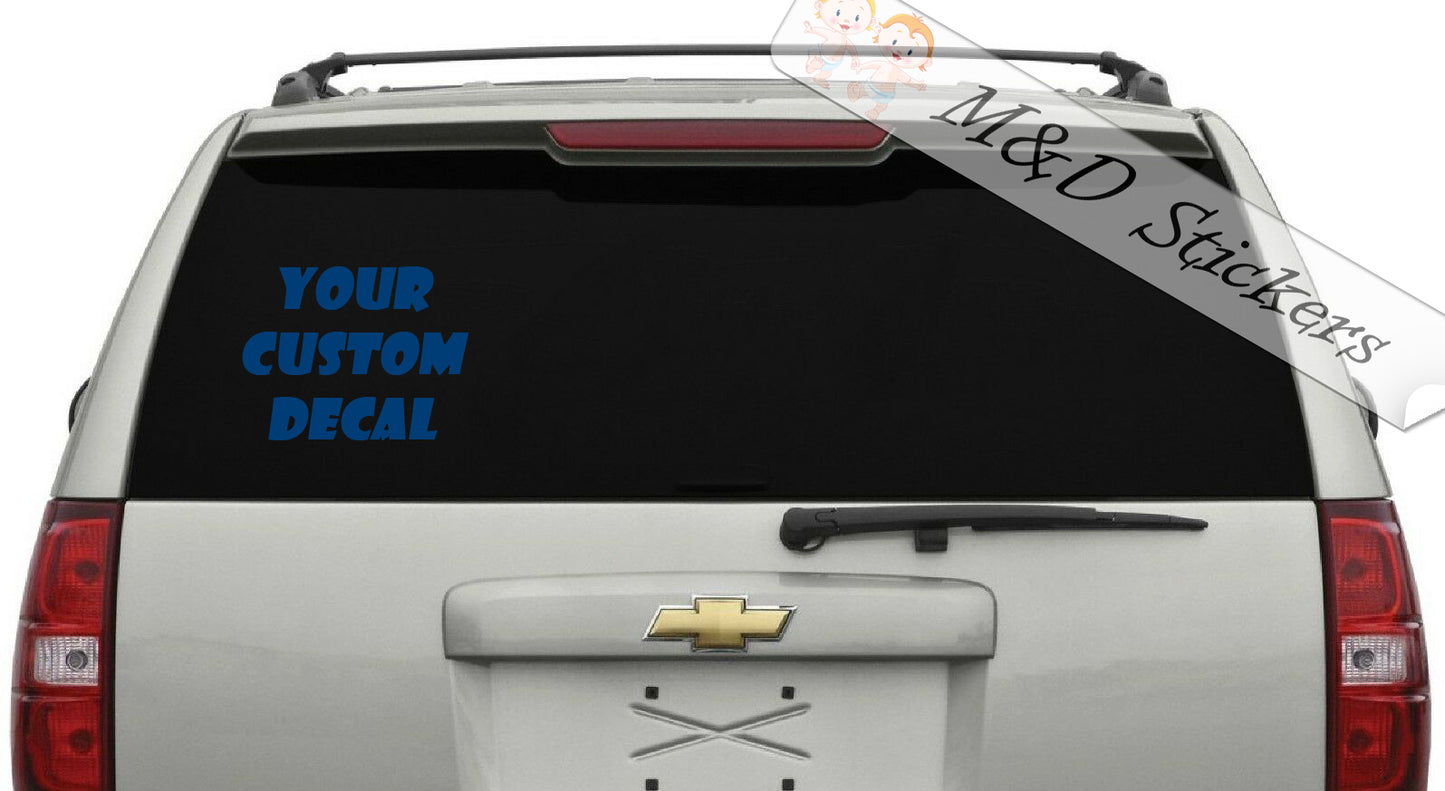 Custom Vinyl Decals (4.5" - 30") Sticker Different colors & size for Cars/Bikes/Windows