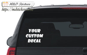 Custom Vinyl Decals (4.5" - 30") Sticker Different colors & size for Cars/Bikes/Windows