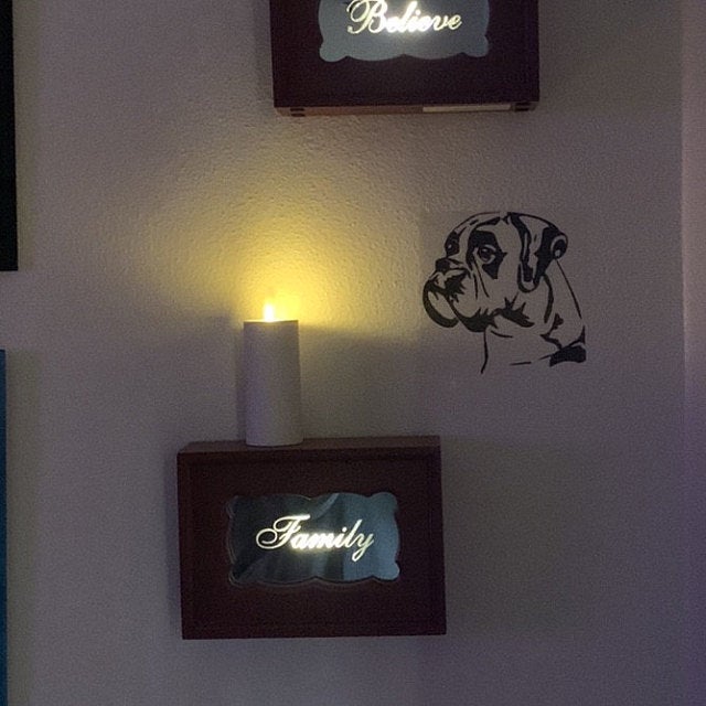 2x Boxer Dog Vinyl Decal Sticker Different colors & size for Cars/Bikes/Windows