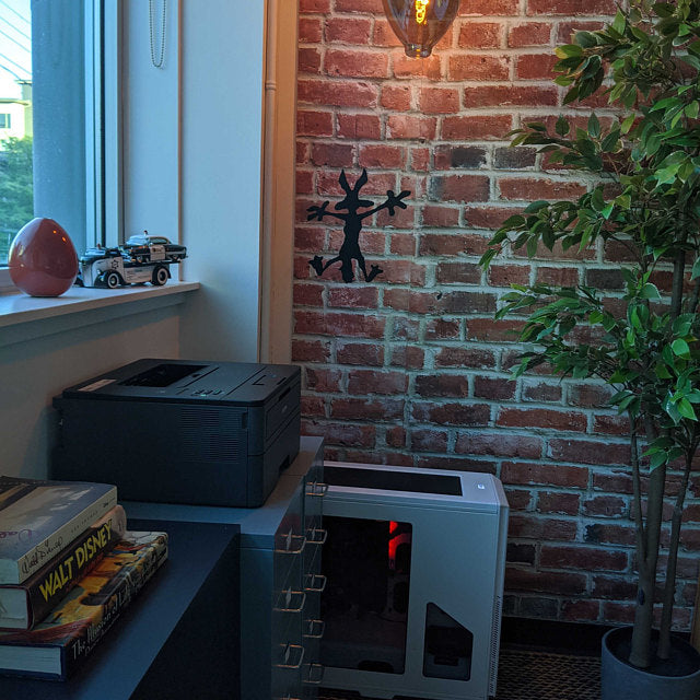 2x Wile E Coyote Hitting Wall Splat Wiley Vinyl Decal Sticker Different colors & size for Cars/Bikes/Windows