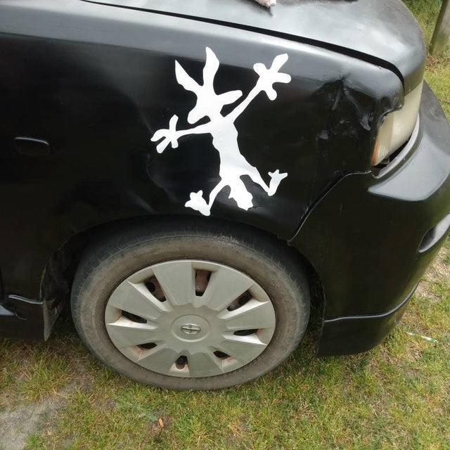 XL (extra large) Wile E Coyote Hitting Wall Splat Wiley Vinyl Decal Sticker Different colors & size for Cars/Bikes/Windows