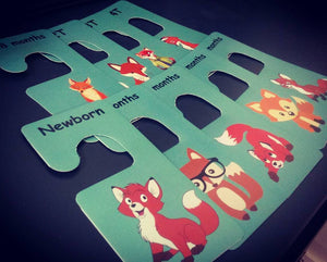 Baby clothes closet dividers. Newborn - 4T. Foxes themed