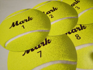 Personalized monthly baby stickers. Sports fans Wilson Tennis balls labels.