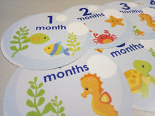 Ocean life themed monthly baby stickers