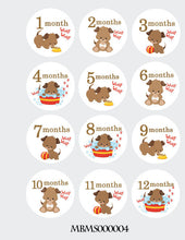 Puppy Monthly baby stickers. Onesie month stickers.