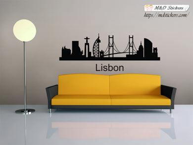 Biggest cities in the world series Wall Stickers Vinyl Decal Lisbon Portugal Europe