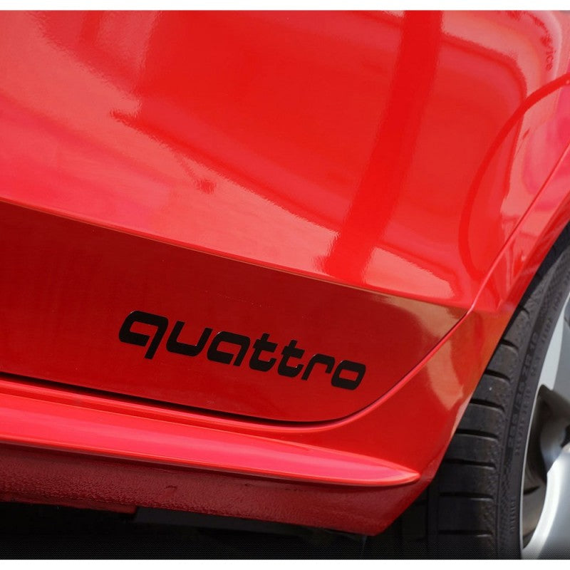 2x Quattro Vinyl Decal Sticker Different colors & size for Cars/Bikes/Windows fits Audi